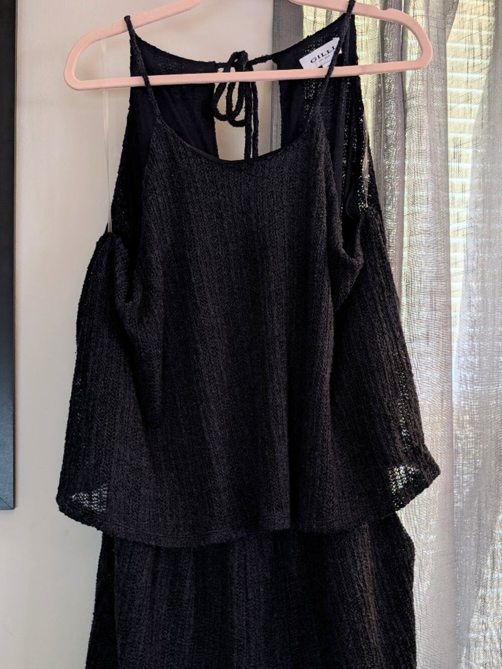 Gilli Navy Knit Romper Halter Tie Back Size 2X